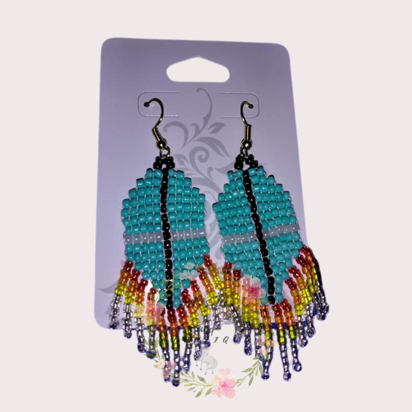 American Indian Inspired Handcrafted Beaded Earrings