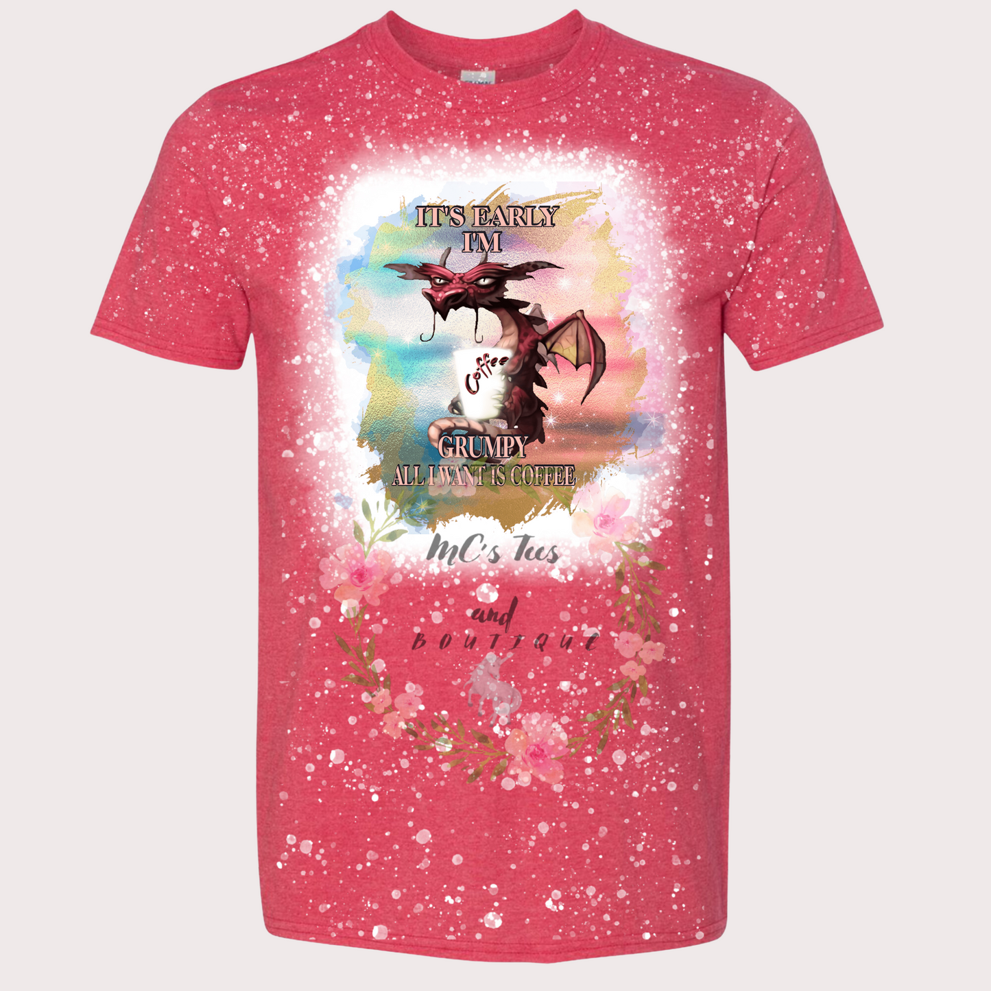 Grumpy Dragon Bleached Sublimation Shirt