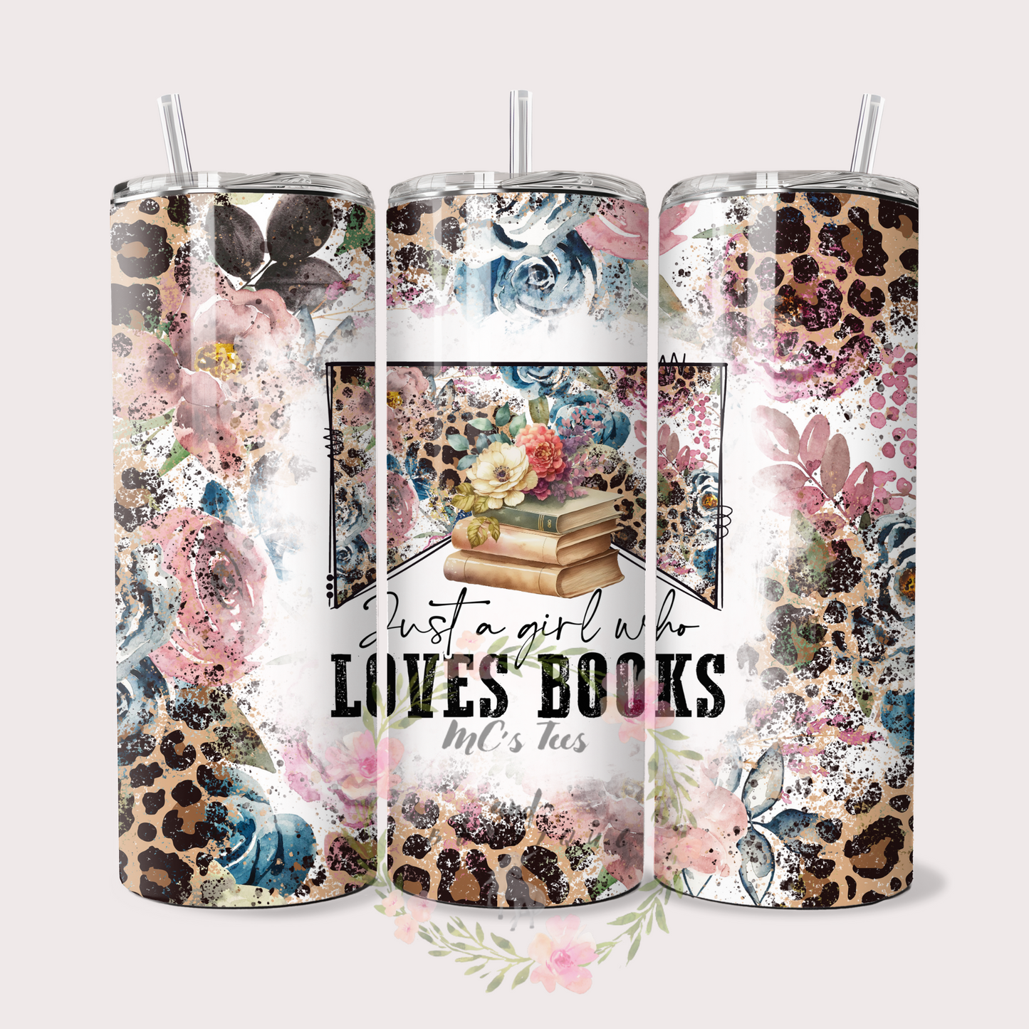 Just a Girl Who Loves Books Sublimation Tumbler