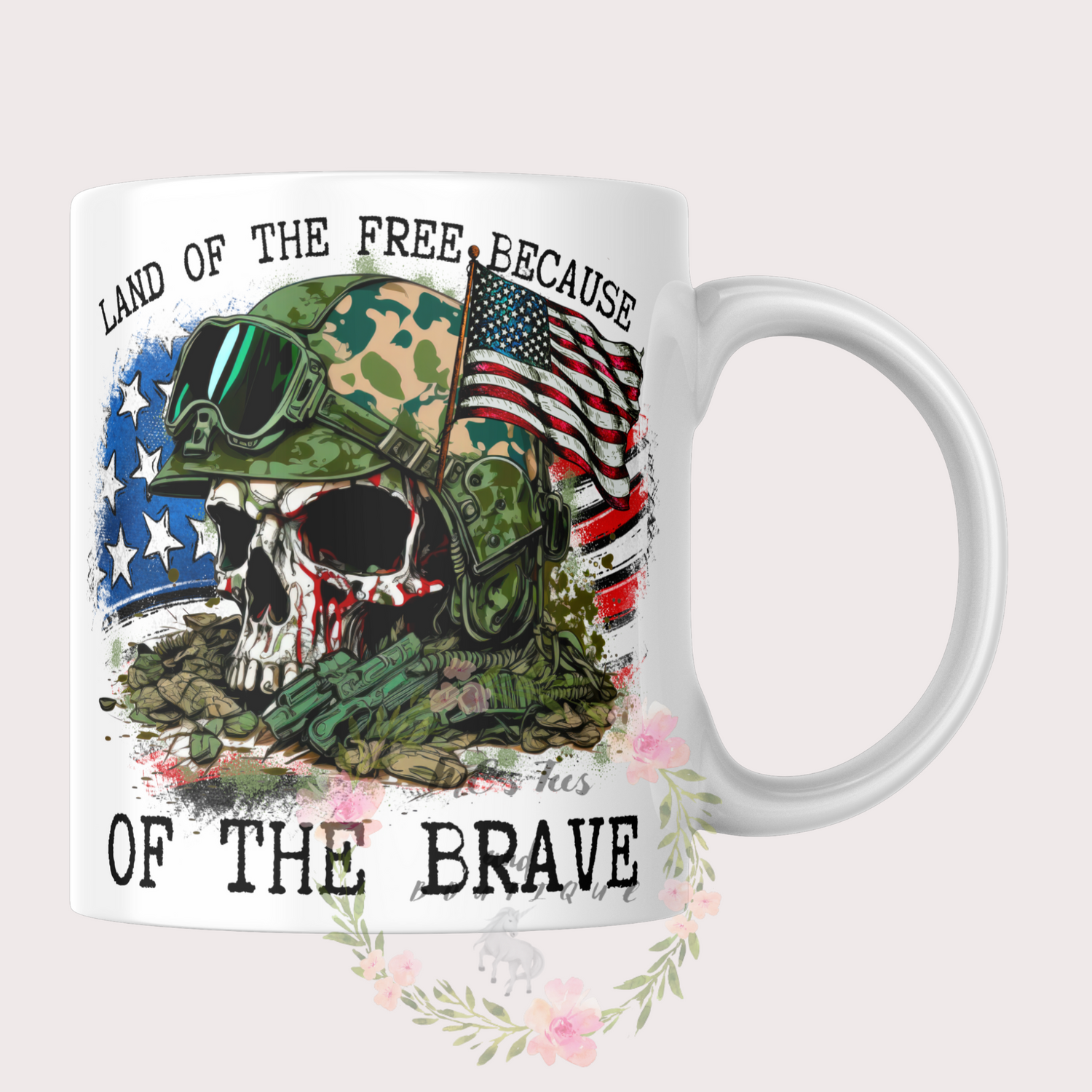 Land Of The Free Because Of The Brave Sublimation Ceramic Mug